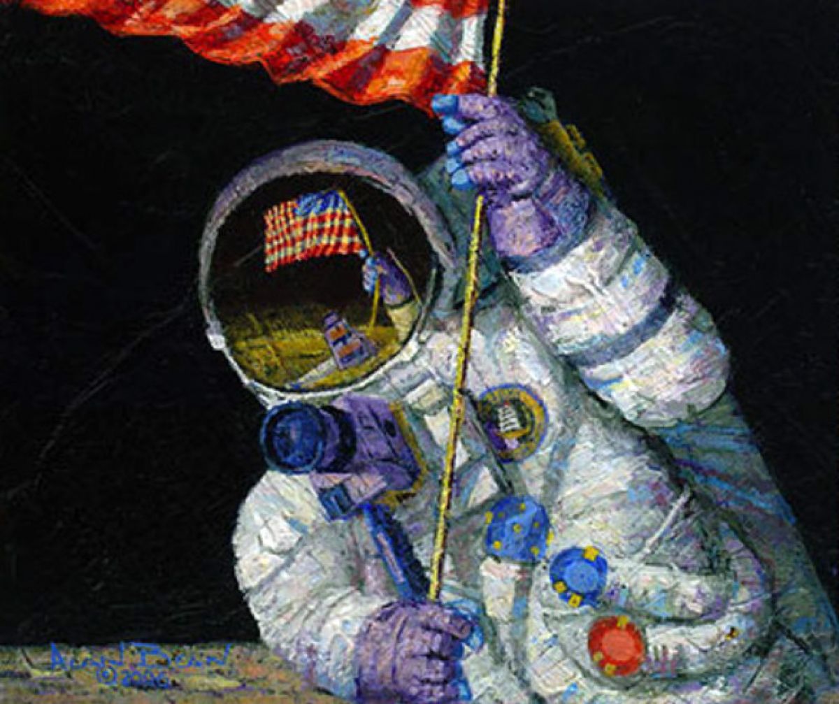 Alan Bean - Red, White and Blue - Limited Edition Giclee on Canvas
