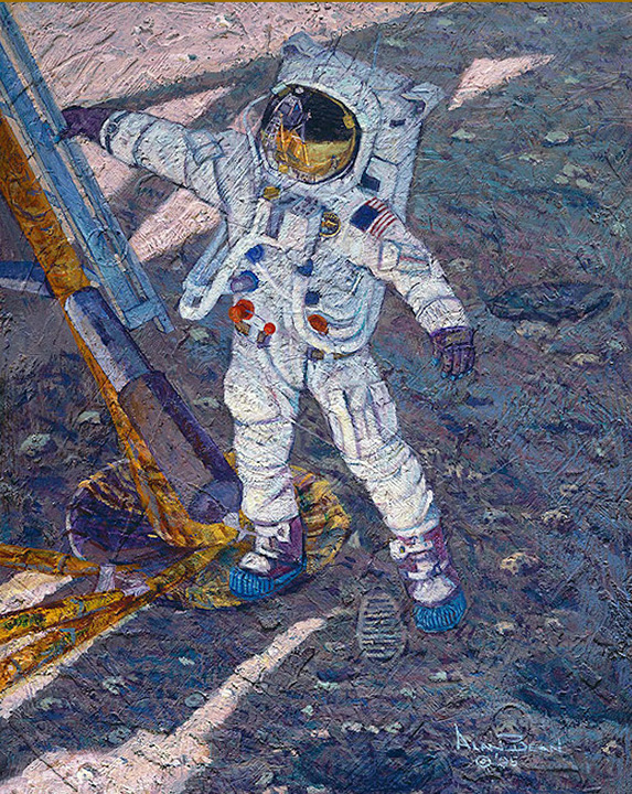 Alan Bean - The First Human Footprint - Limited Edition Giclee on Canvas