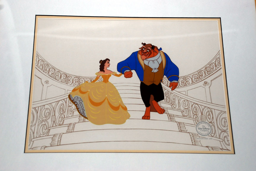 Thomas Kinkade - Beauty and the Beast Falling in Love - Limited Edition Offset Lithograph on Canvas
