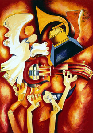 Alexandra Nechita - Because You Love What You Do - Limited Edition Lithograph on Canvas