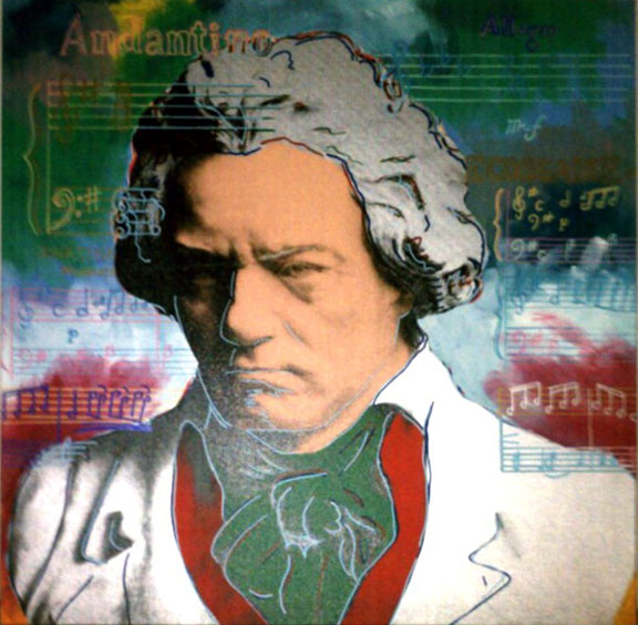 Steve Kaufman - Beethoven, State II - Limited Edition Serigraph on Canvas