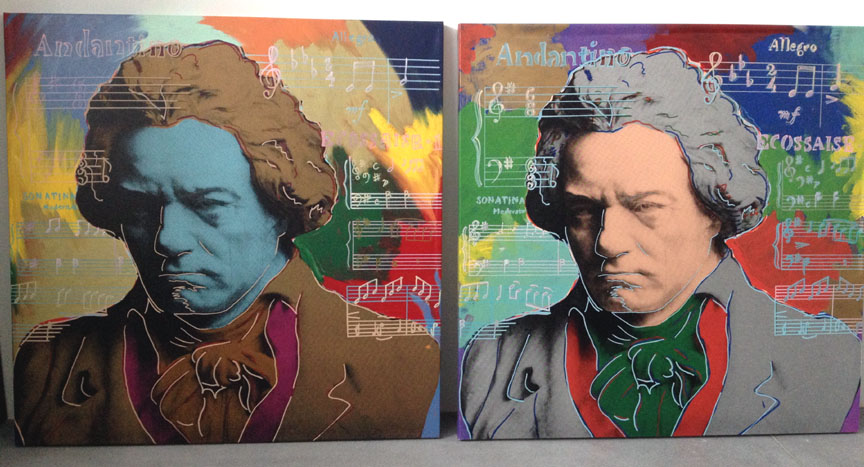 Steve Kaufman - Beethoven Suite - Limited Edition Serigraph on Canvas