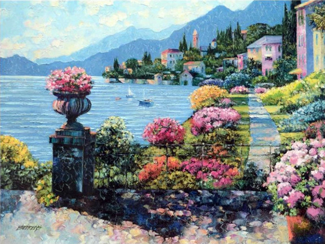 Howard Behrens - Varenna Morning - Limited Edition Giclee on Canvas