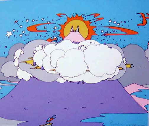 Peter Max - Being With Moorti - On Top Of The World - Limited Edition Serigraph