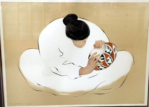 RC Gorman - Benita, State II - Limited Edition Lithograph
