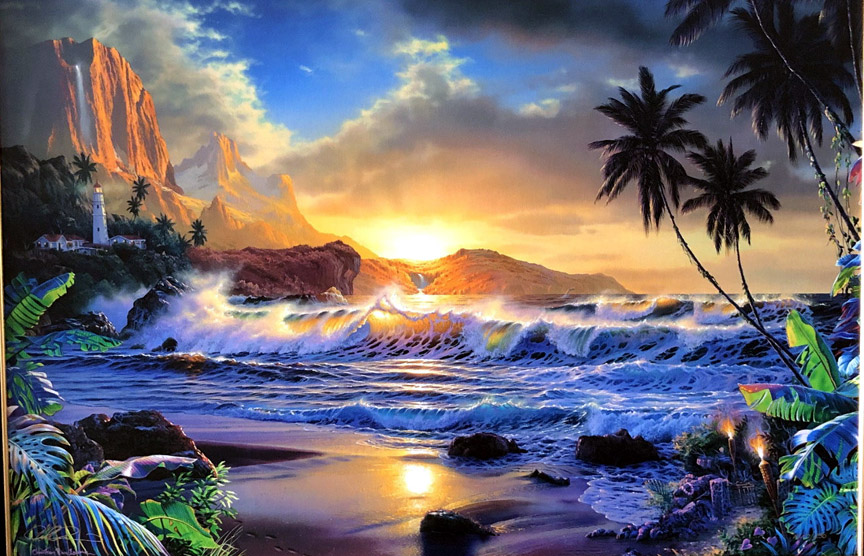 Christian Lassen - Beyond Hana's Gate - Limited Edition Lassengraph on Canvas