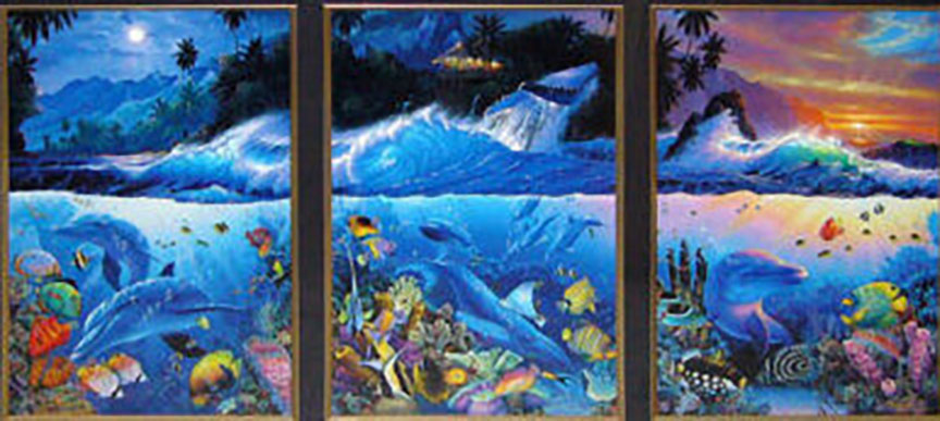 Christian Lassen - Beyond The Reef - 3-Panel Limited Edition Triptych