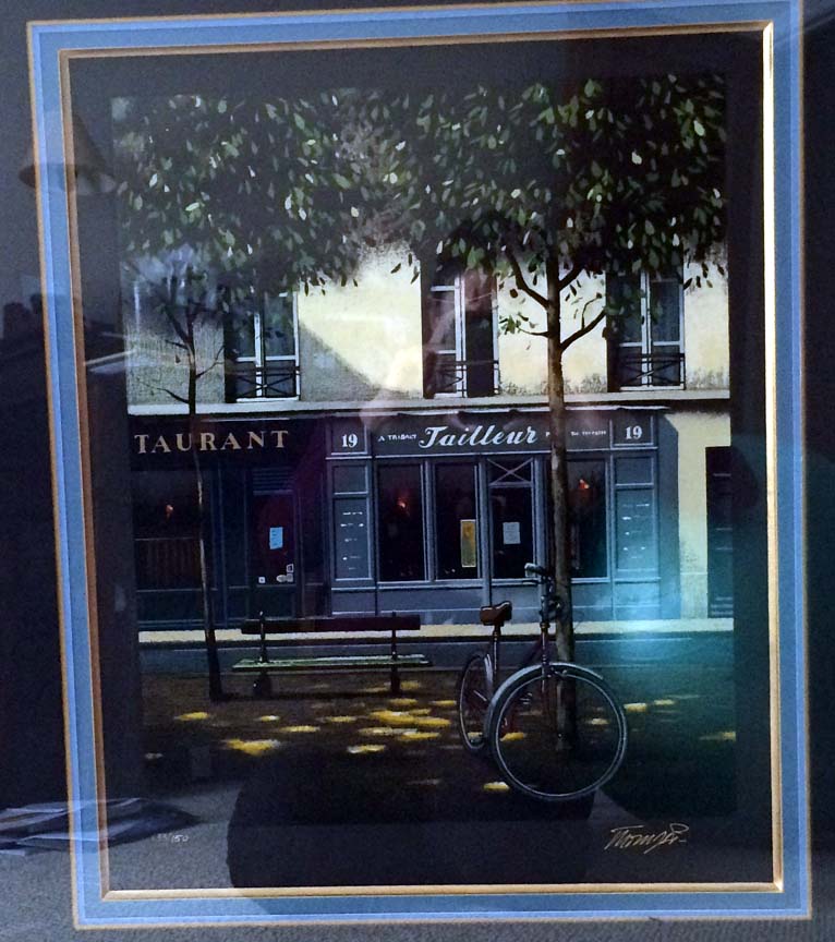 Thomas Pradzynski - Bicyclette Pl. Dauphine - Limited Edition Serigraph