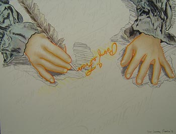 Larry Rivers - Big B Signs Up - Limited Edition Lithograph