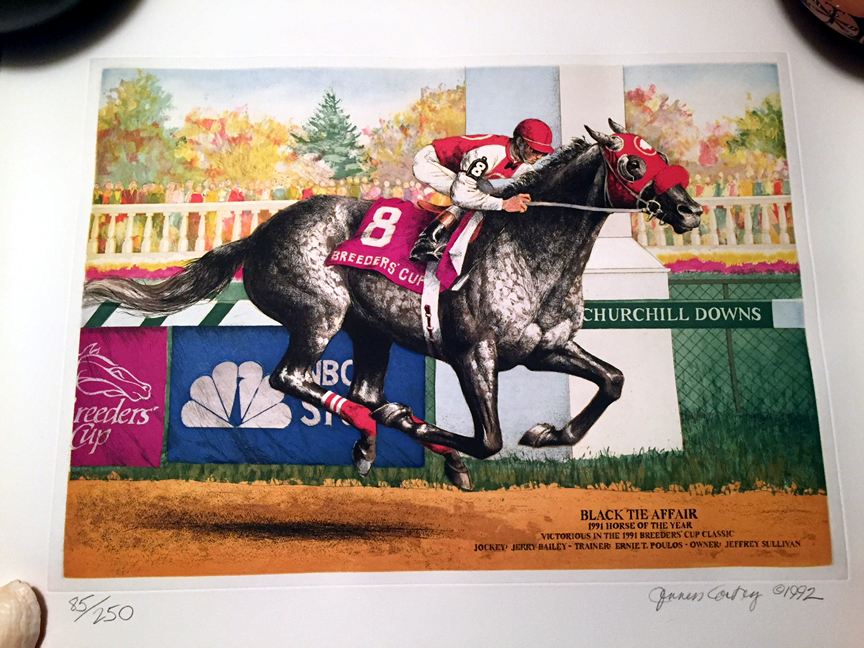 Jenness Cortez - 1991 Horse of the Year - Black Tie Affair - Limited Edition Etching