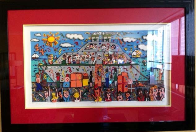 James Rizzi - Bon Voyage - 3-D Limited Edition Serigraph