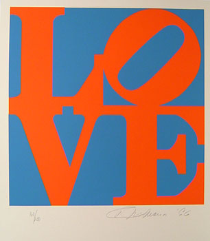 Robert Indiana - Book of Love Red-Blue - Limited Edition Serigraph