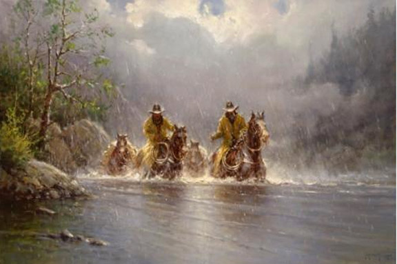 G Harvey - Boot Top Crossing - Limited Edition Giclee on Canvas