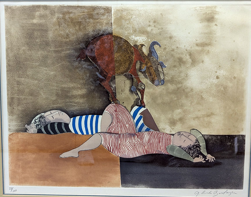 Graciela Rodo Boulanger - Deux Enfants et une Chevre - Limited Edition Lithograph