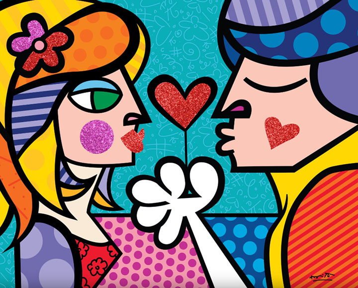 Romero Britto - Sweetheart - Limited Edition Serigraph
