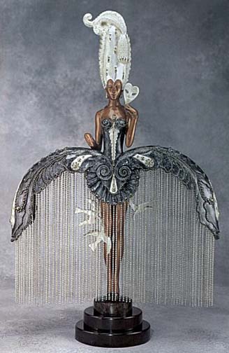 Erte - Her Secret Admirers - Limited Edition Bronze Sculpture