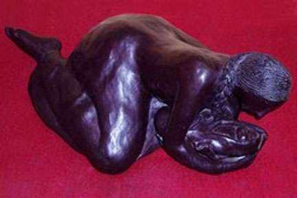 RC Gorman - Mother and Child - Limited Edition Bronze Sculpture