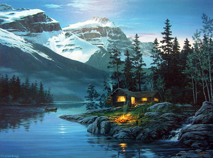 Fred Buchwitz - Rocky Mountain Hideaway - Limited Edition Giclee on Canvas