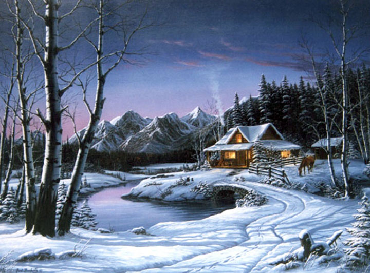 Fred Buchwitz - Winter Shadows - Limited Edition Giclee on Canvas