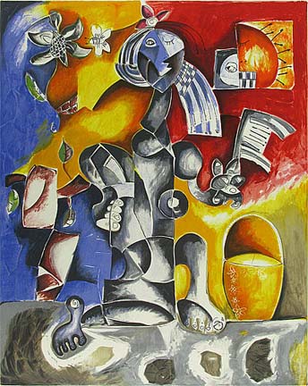 Alexandra Nechita - Buckets Of Detangler - Limited Edition Lithograph on Wove Paper