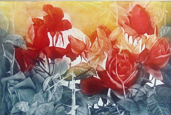 GH Rothe - Burning - Limited Edition Mezzotint