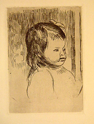 Pierre-Auguste Renoir - Buste Denfant, Tournee a Droite - Limited Edition Etching