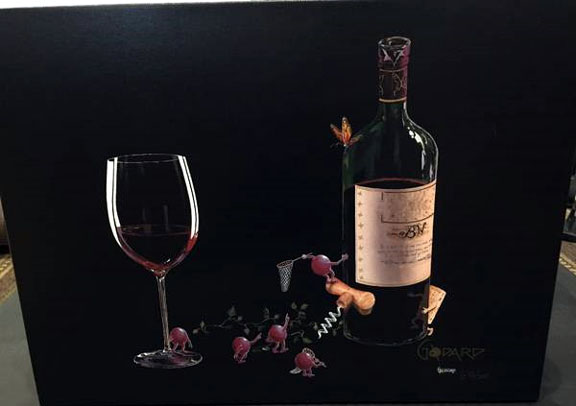 Michael Godard - Butterfuly Wine - Limited Edition Giclee on Canvas