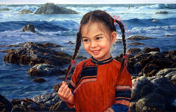 Wai Ming - By The Seaside - Limited Edition Lithograph
