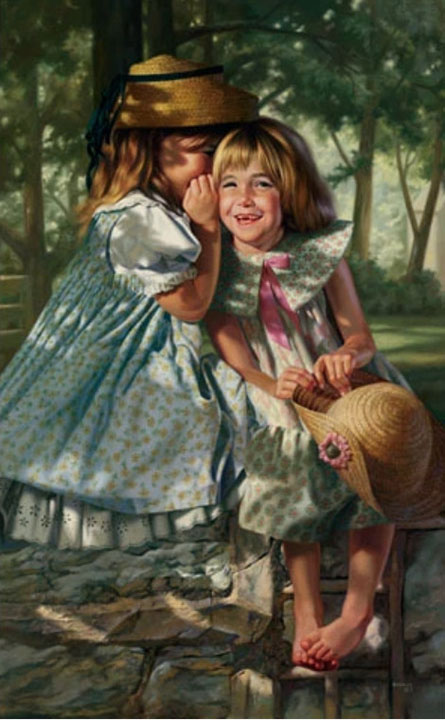Bob Byerley - Giggles and Whispers - Limited Edition Lithograph