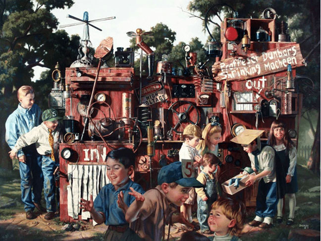Bob Byerley - The Incredible Shrinking Machine - Limited Edition Lithograph