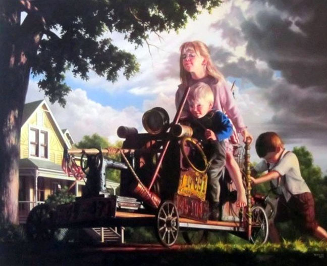 Bob Byerley - Up and Over - Limited Edition Lithograph