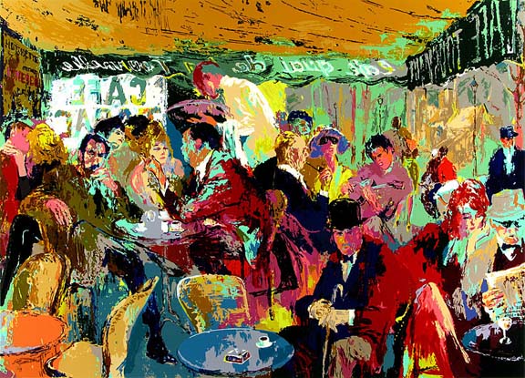 Leroy Neiman - Cafe Rive Gauche - Limited Edition Serigraph