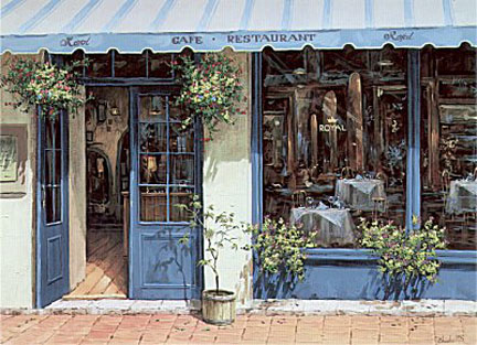 Viktor Shvaiko - Cafe Royal - Limited Edition Serigraph 