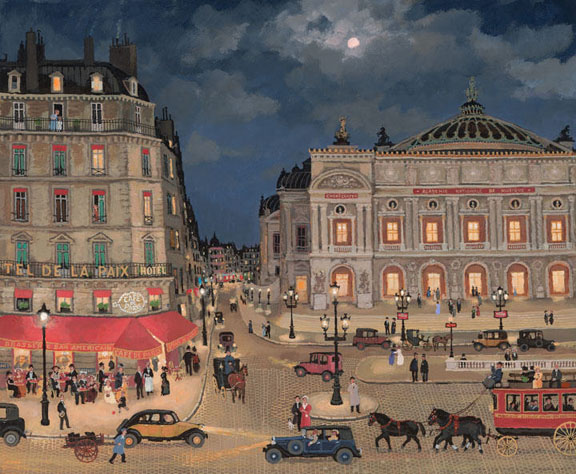 Michel Delacroix - Cafe de la Paix - Limited Edition Serigraph
