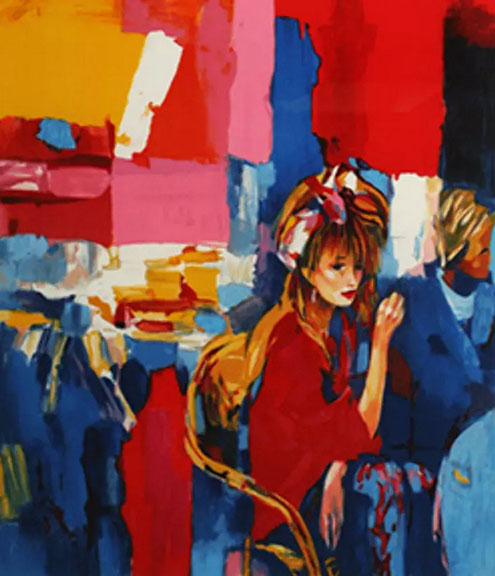 Nicola Simbari - Cafe Du Coin - Limited Edition Serigraph