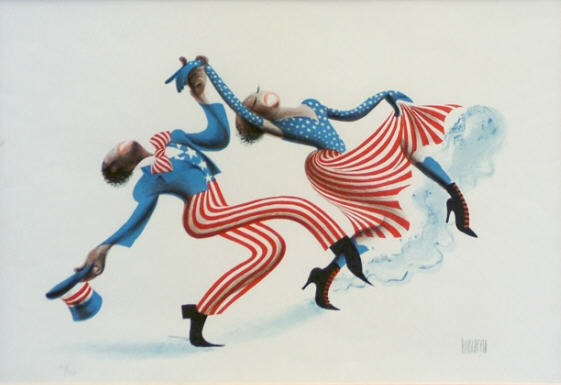 Al Hirschfeld - Cake Walk - Limited Edition Lithograph