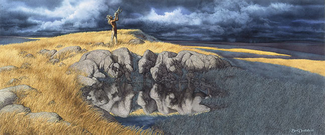 Bev Doolittle - Calling the Buffalo - Limited Edition Lithograph
