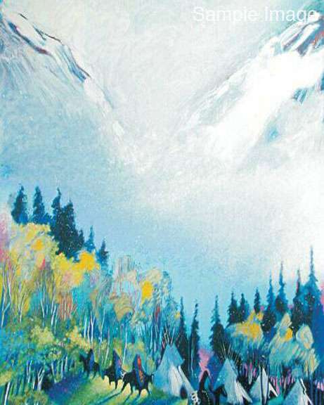 Earl Biss - Camp at the Gap Near Arrow Creek - Limited Edition Serigraph