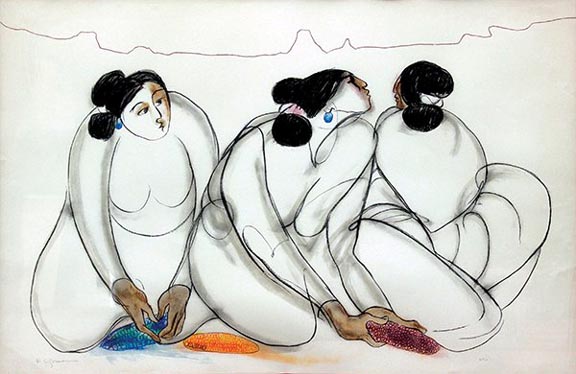RC Gorman - Canyon Harvest - Limited Edition Lithograph