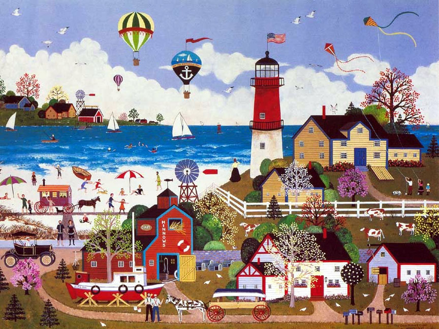 Jane Wooster Scott - Cape Milford Lighthouse - Limited Edition Serigraph