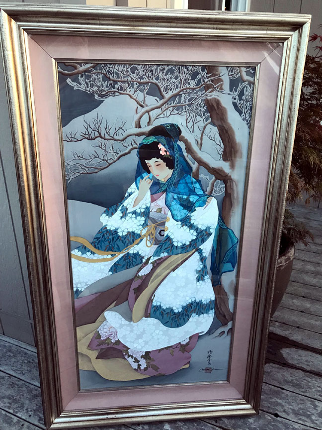 Caroline Young - Veil Of Winter - Original Painting - Watercolor on Japanese Silk
