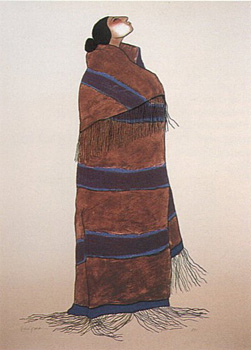 RC Gorman - Blanket, State I - Limited Edition Lithograph