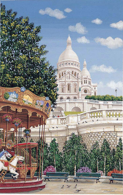 Liudmila Kondakova - Carousel A Sacre Coeur - Limited Edition Lithograph