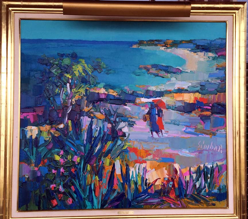Nicola Simbari - Cat Beach - Original Painting - Oil on Canvas