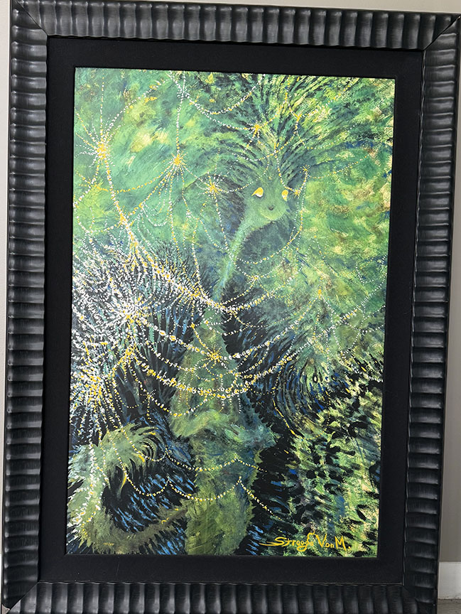 Dr Seuss - Cat With Green Lights - Limited Edition Estate Signed Mixed Media / Serigraph on Canvas