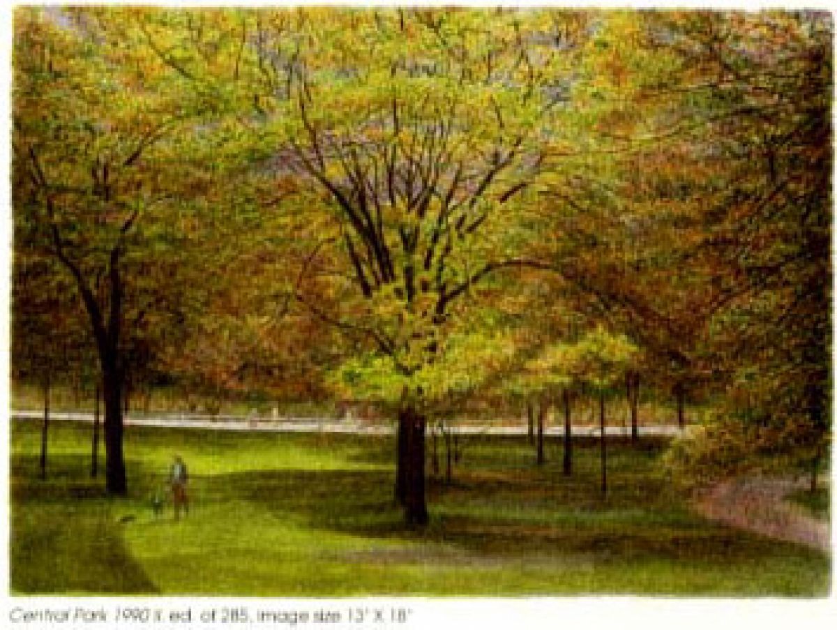 Harold Altman - Central Park II 1990 - Limited Edition Lithograph