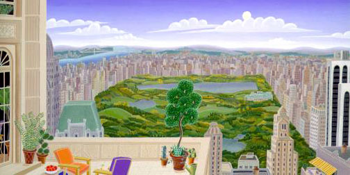 Thomas McKnight - Central Park Panorama - Limited Edition Serigraph