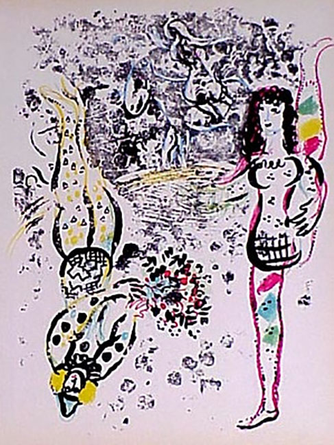 Marc Chagall - Acrobats at Play - Limited Edition Lithograph 