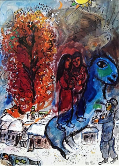 Marc Chagall - Au Village - Limited Edition Lithograph 