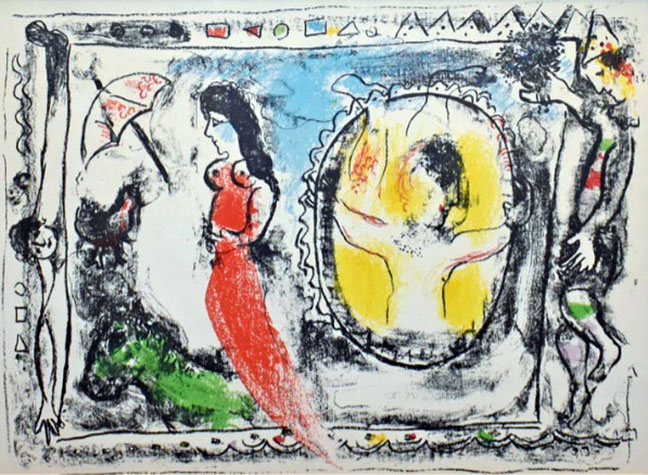 Marc Chagall - Behind the Looking Glass - Limited Edition Lithograph 